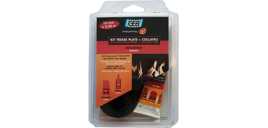 Tresse fibre verre plate kit Ø 10 mm x 2.5 m tube collafeu