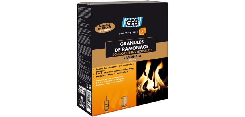 Granulés de ramonage - étui - 1,5 Kg