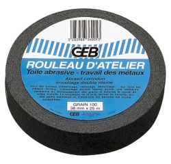 Rouleau d'atelier - waterproof - toile abrasive pour tous travaux