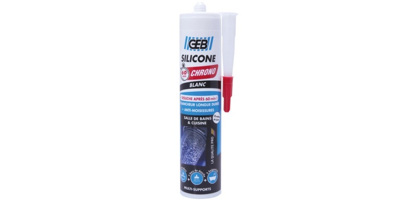 Mastic silicone - 60mn chrono - 280 mL - blanc