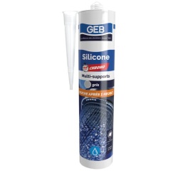 Mastic silicone - 60 min chrono - 280 mL - gris