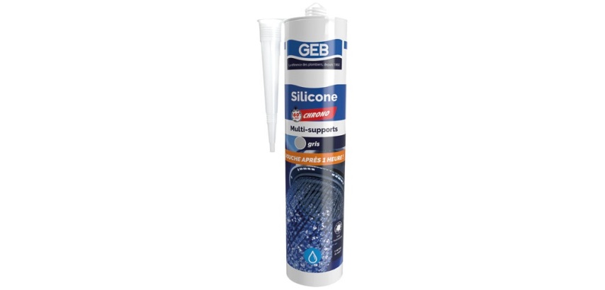 Mastic silicone - 60 min chrono - 280 mL - gris