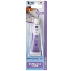 Retouche émail - avec pinceau applicateur - 20 mL - blanc