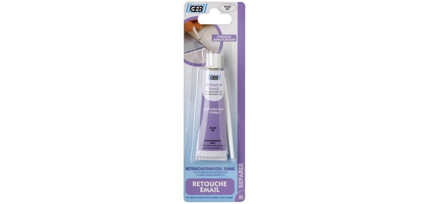 Retouche émail - avec pinceau applicateur - 20 mL - blanc
