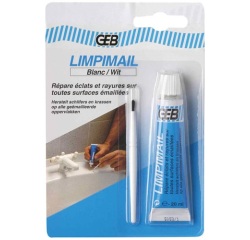 Retouche émail - avec pinceau applicateur - Limpimail - tube - 20 mL