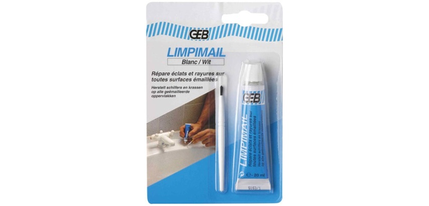 Retouche émail - avec pinceau applicateur - Limpimail - tube - 20 mL