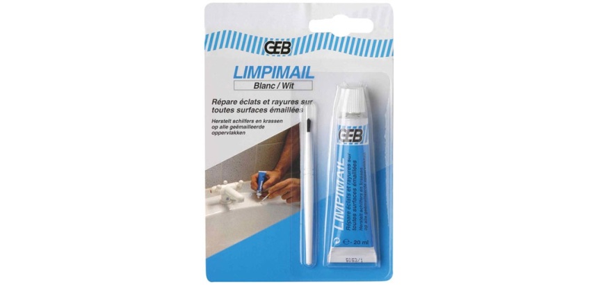 Retouche émail - avec pinceau applicateur - Limpimail - tube - 20 mL