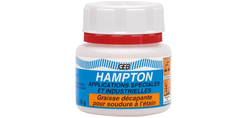 Graisse décapante pour soudure à l'étain - Hampton - boîte 85 g