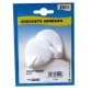 Crochet adhésif grand modèle- ovale - créamique - blanc - lot de 2