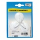 Crochet adhésif petit modèle - ovale - créamique - blanc - lot de 3