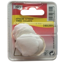 Attache tableau adhésif - blanc - sachet de 6