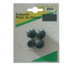 Embouts patins pour pieds de chaises en caoutchouc noir, lot de 4