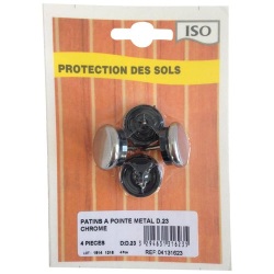 Patin à pointe - métal - marron - 23 mm - sachet de 5