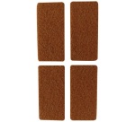 Patin adhésif - feutre - marron - 25 x 45 mm - sachet de 4