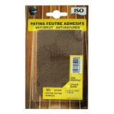 Patin adhésif - feutre -marron - 75 x 100 mm
