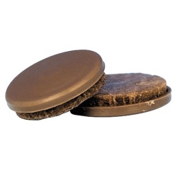 Patin spécial tapis- feutre - marron - 28 mm - sachet de 2