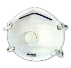 Masque respiratoire - jetable - coque P1 avec valve - lot de 10
