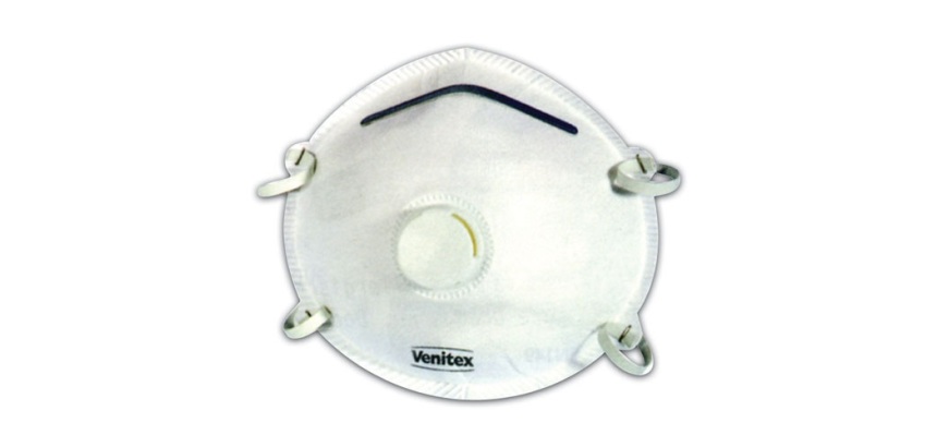 Masque respiratoire - jetable - coque P1 avec valve - lot de 10