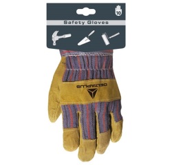 Gant mécanique - Docker - T10 - cuir - croute de bovin et toile