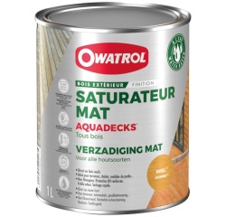 Saturateur Aquadecks tous bois - à l'eau - intérieur et extérieur - miel -