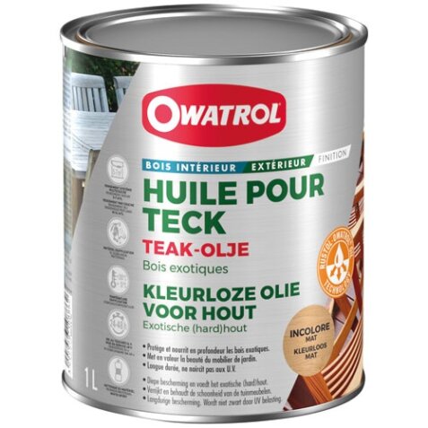 Huile de teck spécial salon de jardin - incolore mat - 1 L