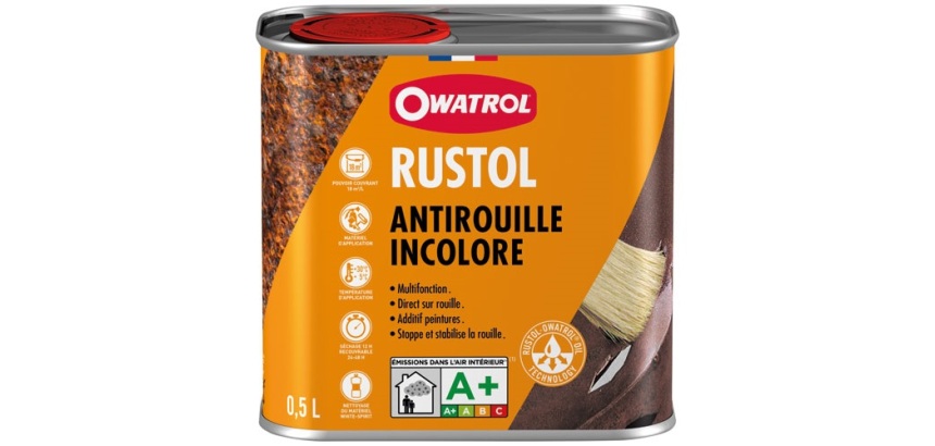 Antirouille Incolore Rustol bidon 0.5 L