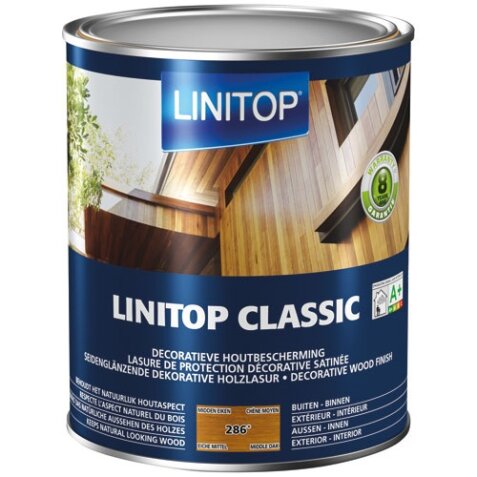 Lasure satinée - linitop classic - chêne moyen - 2,5 L