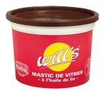 Mastic vitrier mondial brun/acajou pot 500g