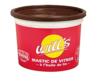 Mastic vitrier mondial brun/acajou pot 500g