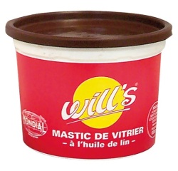 Mastic vitrier mondial brun/acajou pot 500g