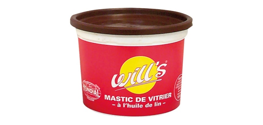 Mastic vitrier mondial brun/acajou pot 500g