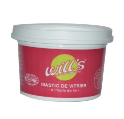 Mastic vitrier mondial brun/acajou pot 1kg
