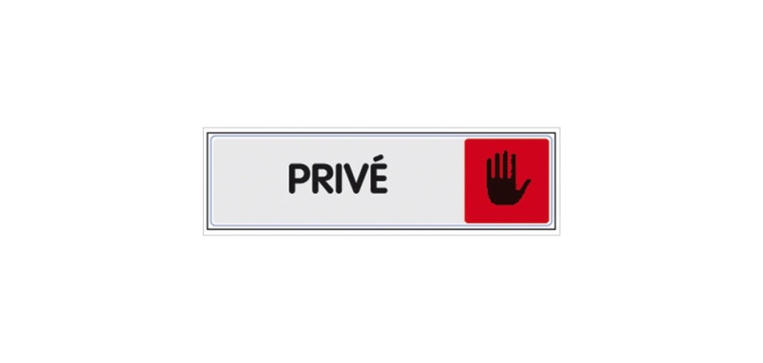 Plaque Privé - plexiglass - 170 x 45 mm