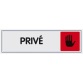 Plaque Privé - plexiglass - 170 x 45 mm