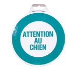 Disque Attention au chien - bleu/blanc - 180 mm
