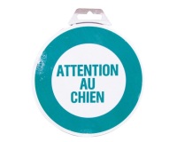 Disque Attention au chien - bleu/blanc - 180 mm