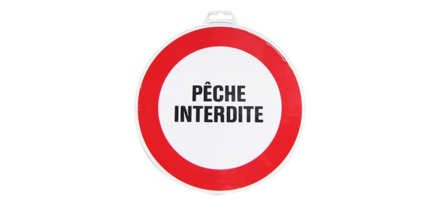 Disque Pêche interdite - 300 mm