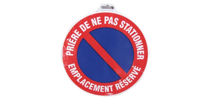 Disque Défense de stationner emplacement réservée - 300 mm