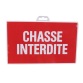 Plaque Chasse interdite - rouge/blanc - 330 x 200 mm