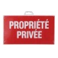 Plaque Propriété privée - rouge/blanc - 330 x 200 mm