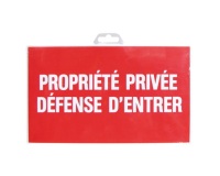 Plaque Propriété privée défense d'entrer - rouge/blanc - 330 x 200 mm