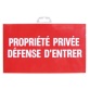 Plaque Propriété privée défense d'entrer - rouge/blanc - 330 x 200 mm