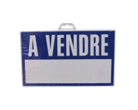 Plaque A vendre - bleu/blanc - 330 x 200 mm