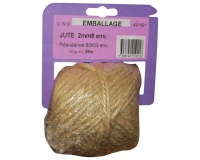 Ficelle jute 0.6/3 x 200gr sur cavalier plastique