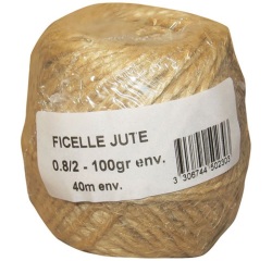 Ficelle jute - 0.8/2 - D2 mm env. pelote - 100 g - L : 40 m