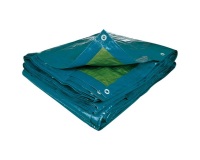 Bâche éco multi-usages - 70 g/m² - polyéthylène  - bleu/vert - 10 x 6 m