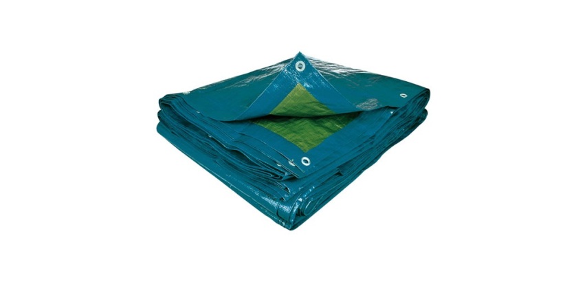Bâche éco multi-usages - 70 g/m² - polyéthylène  - bleu/vert - 10 x 6 m
