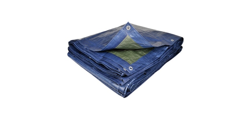 Bache pro renforcée - 140 g/m²  - polyéthylène - bleu/vert - 5 x 4 m