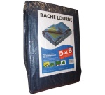 Bache pro renforcée - 140 g/m² - polyéthylène - bleu/vert - 8 x 5 m