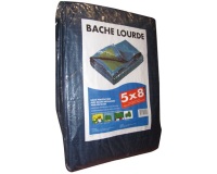 Bache pro renforcée - 140 g/m² - polyéthylène - bleu/vert - 8 x 5 m